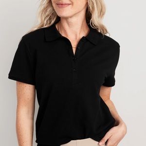 NWT OLD NAVY Uniform Pique Polo Color: BLACK JACK SIZE MEDUIM